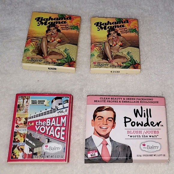 NEW Bundle of 4 theBalm Cosmetics Mini Eyeshadow Bronzer Blush Book Design - Picture 8 of 10